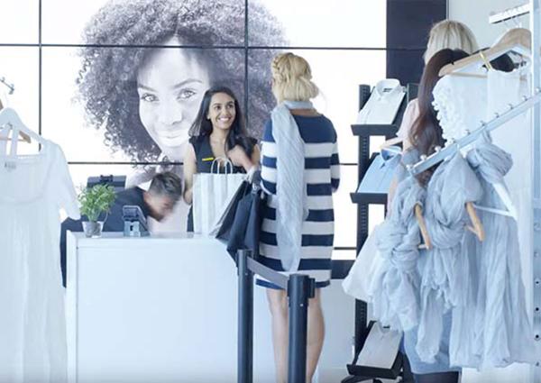 Woman shopping in retail store