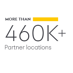 More than 460K Partner Locations